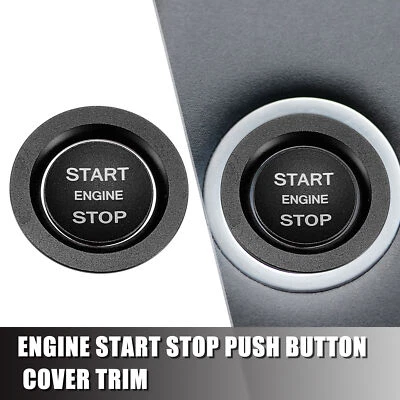 Engine Start Stop Button Cover Kit Push Start Button Trim for Range Rover Black Foto 1 de 4