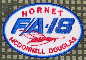 USN Hornet F/A-18 Mcdonnell Douglas Patch Haken & Bügelbild Repro Neu A725 - Bild 1 von 2