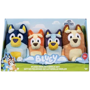 Bluey Plush Heeler Family Set 4-Pack Soft Cuddly Toy Gift Ideas for Kids NEW - Picture 1 of 8