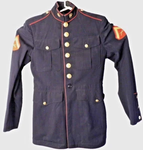 USMC U.S. Marine Corps Vestido Azul Chaqueta/Sombrero/Nuevos Guantes Rifle Expert Talla 32S - Imagen 1 de 16