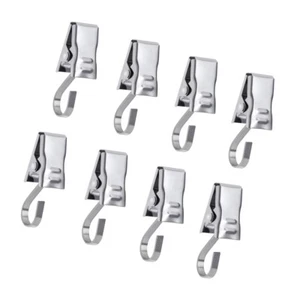 60 Pcs Curtain Fixators Hanging Clips Hook Stainless Steel Wire Holder - Picture 1 of 11