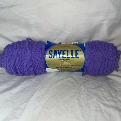 Vintage DuPont Yarn SAYELLE # 933 Lavender - 4oz Worsted Weight Made In USA - Image 1 of 4