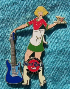 UNIVERSAL OSAKA JAPANESE BLONDE SERVER GIRL COCKTAIL TRAY Hard Rock Cafe PIN - Picture 1 of 1
