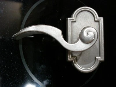 Juego de Palanca de Puerta Pasaje Emtek "NAPOLI", #11 Roseta Plata Pátina Mano Izquierda 71011 Foto 1 de 4