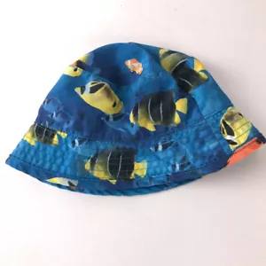 Koala Kids Tropical Fish Print bucket sun hat blue 3-9 mo - Picture 1 of 5