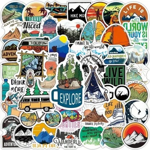 50 PIEZAS Bosque Camping Senderismo Aire Libre Aventura Viaje Pegatinas Impermeable Vinilo - Imagen 1 de 9