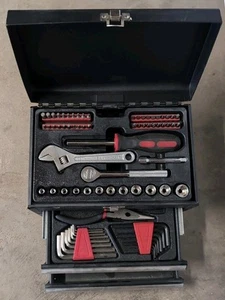 74piece Household Tools Kit Small Basic Home Tool Set W/ Metal Toolbox & Drawers - Picture 1 of 6