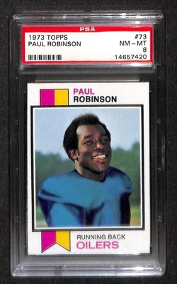 1973 TOPPS #73 PAUL ROBINSON PSA 8 NM-MT 14657420  - Image 1 of 3