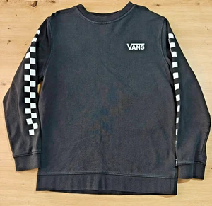 Suéter suéter negro con capucha Vans Exposition Check Crew para niños, 163, L - Imagen 1 de 20