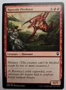 MTG Magic The Gathering Card Ripscale Predator Creature Dinosaur Red Commander - Picture 1 of 2
