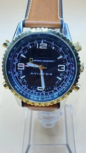 National Geographic World Time Traveler funciona muy bien. batería nueva cristal mineral - Imagen 1 de 24