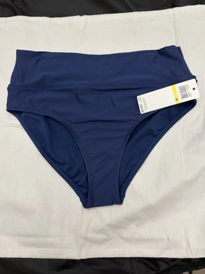Catalina 女式海军蓝比基尼三明治泳装下装中号全新带标签 — 第 1/4 张图片
