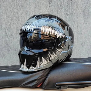 Casco combinado multiusos personalidad locomotora moto retro mitad - Imagen 1 de 47