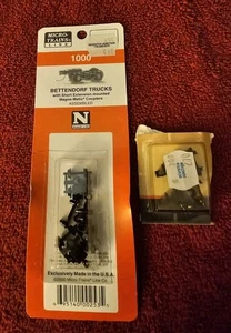 Micro Trains N Scale #1000 Bettendorf Trucks Pack Of 2 Sealed & 2 Other Trucks - Picture 1 of 4