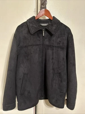 Vintage Men's St.John’s Bay Faux Black Suede Lined Polyester Size Large NWT - Image 1 of 4
