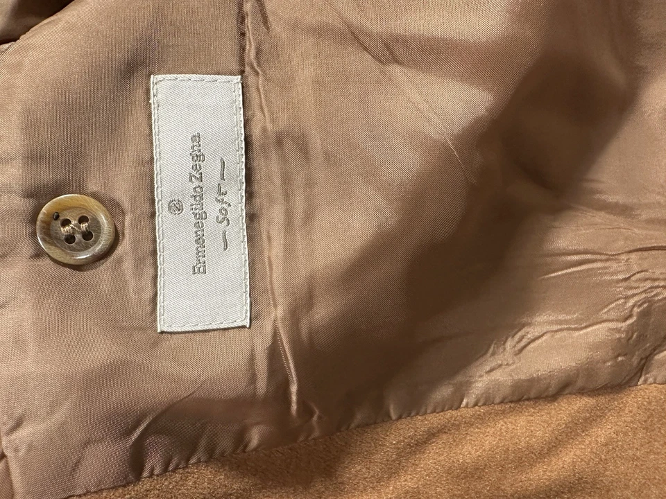 Blazer suave Ermenegildo Zegna 50 % seda 30 % lana 20 % cachemir - marrón camel Foto 1 de 4