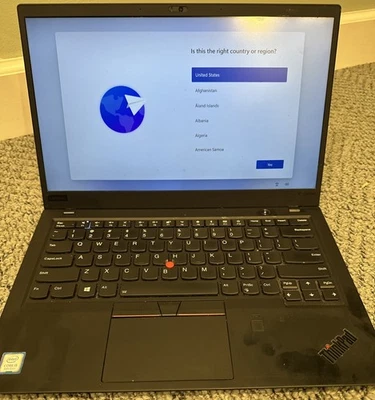 Lenovo ThinkPad X1 Carbon Laptop i5 8250u 8GB 256GB SSD Windows 11 - Image 1 of 4