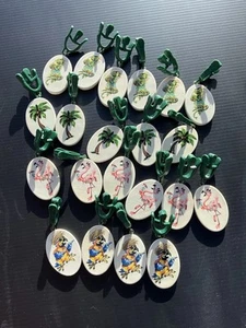 21 FUN Tablecloth Weighted Clips for Table Covers Parrot Flamingo Iguana Palm Tr - Picture 1 of 7