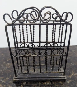 Vintage Metal Napkin or Mail Letter Holder - Black - Picture 1 of 6