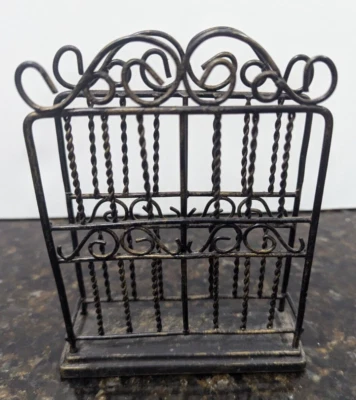 Vintage Metal Napkin or Mail Letter Holder - Black - Image 1 of 4