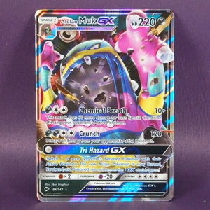 Pokemon TCG ALOLAN MUK GX Ultra Rare Burning Shadows 84/147 LP 2017 - Picture 1 of 4