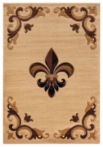 United Weavers Beige Flur De Lis Solid Scrolls Modern Area Rug Floral 2050 11726 - Picture 1 of 10