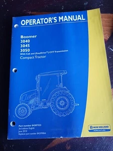 New Holland Boomer 3040 3045 3050 Compact Tractor Operator's Manual  84307323 - Picture 1 of 13