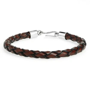 Caputo & Co Italian Leather .925 Hook Bracelet One Size $104 *128 - Picture 1 of 2