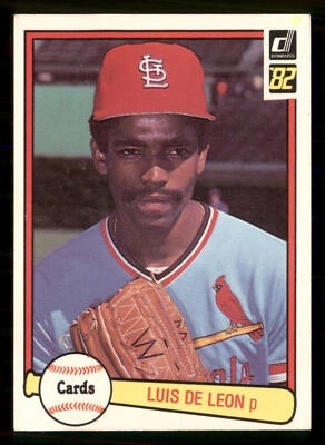 Luis DeLeon - 1982 Donruss #588 RC - St. Louis Cardinals - Image 1 of 2