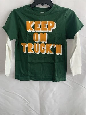 Camisa de manga larga Crazy 8 verde para niños varias tallas Foto 1 de 4