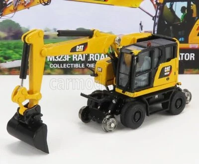 MODELLINO CANTIERE STATICO CATERPILLAR CATM323F ESCAVATORE GOMMATO ROTAIE 1/87 - Immagine 1 di 4