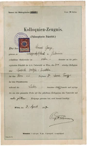 Österreich-Ungarn / Bukowina, 1917, Abschlussurkunde - Universität Wien WWI - Bild 1 von 1