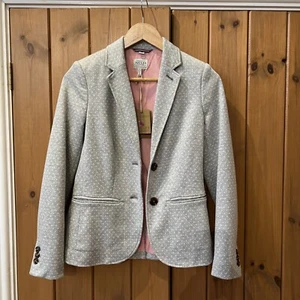 BNWT Joules Grey polka dot blazer jacket size 6 RRP £79.95 - Picture 1 of 6