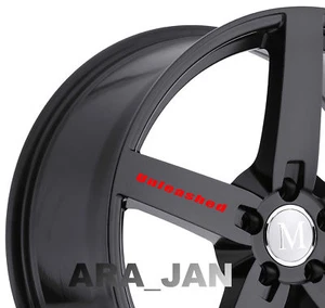 4 - UNLEASHED Wheels Decal Sticker sport racing car rims emblem motorsport logo - Picture 1 of 5