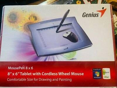 GENIUS MousePen 8x6 Graphic Tablet Home Office Draw Paint BRAND NEW! - Image 1 of 2