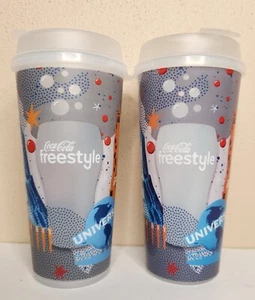 2 tazas de recuerdo Universal Studios Orlando 24 oz Coca-Cola Freestyle Whirley 2002 - Imagen 1 de 9