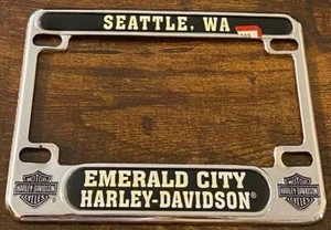 Emerald City Harley Davidson Motorcycle License Plate Frame Seattle Washington - Picture 1 of 1