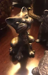 Antique/Vintage 1 Miniature Pewter Figurines Cat - Picture 1 of 3
