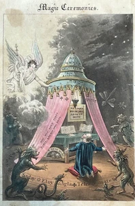 MAGIC CEREMONIES - OCCULT MAGICK DEMONS ENGRAVING (Raphael's ASTROLOGER) - 1825 - Imagen 1 de 4