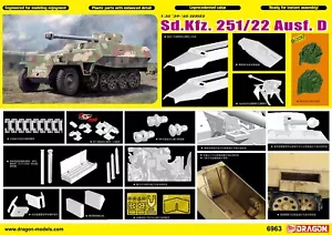 DRAGON 6963 1/35 Scale Sd.Kfz.251/22 Ausf.D w/7.5cm PaK 40 Model Kit - Picture 1 of 2