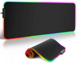 Felicon Large 800×300×4mm XXL Gaming Mouse Mat Pad, RGB LED for Desktop Laptop - Picture 1 of 15