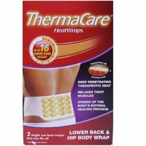 12 X ThermaCare Lower Back Pain Heat Wraps Therapy, Pack of 2.