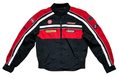 Women’s FIRSTGEAR Mesh Tex Full Zip Red Black Motorcycle Jacket Medium - Image 1 of 3