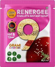 Grami Superfoods Renergee 9 Millets Instant Hot & Sour Soup Pack of 12- 240g