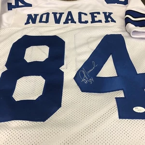 Jay Novacek Signed Custom Cowboys  White #84 Football Jersey AUTO JSA sticker - Picture 1 of 5
