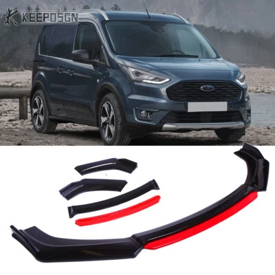 For Ford Transit Connect 14-21 Front Bumper Lip Splitter Spoiler Diffuser Red - Image 1 of 4