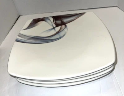 Mikasa KYA Porcelain Dinner Plate Smoke Swirl 10.25" Set Of 4 - Image 1 of 4