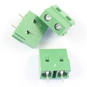 10 piezas 7,5 mm paso 2 pines 2 polos tornillo PCB recto bloque terminal 300V 15A - Imagen 1 de 7