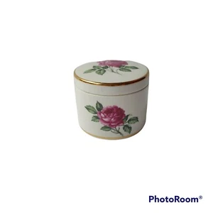 Karl-Heinz Klette D Original Germany Dresden Style Rose Porcelain Trinket Box - Picture 1 of 9