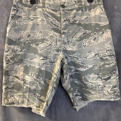 Pantalones Cortos Corte Rayas Tigre Carga Fuerza Aérea de los Estados Unidos 34 Cortos ~ 12" Entrepierna Foto 1 de 4